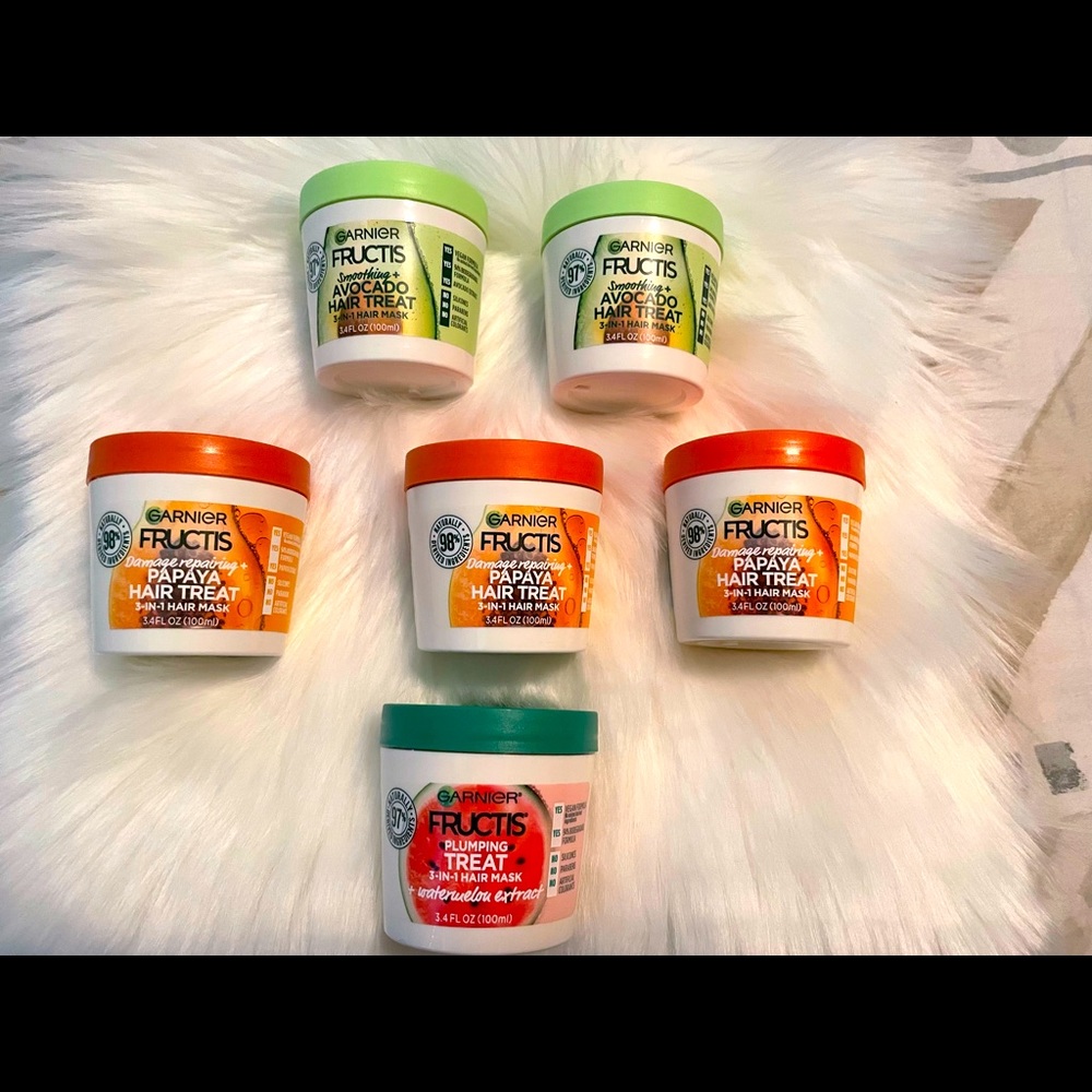 Garnier Fructis 3-in-1 Hair Masks a set of 6 small